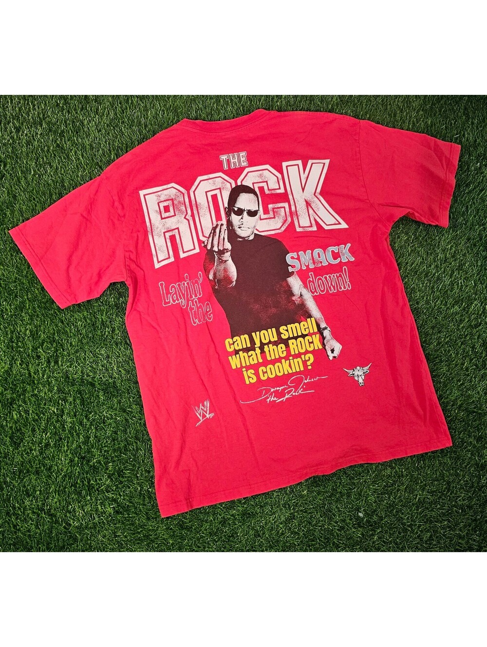 VTG Style WWE The Rock Boxy Tee Mens Medium